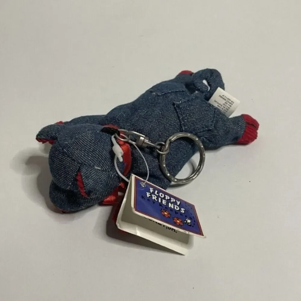 Floppy Friends Denim Pig Bean Plush 7